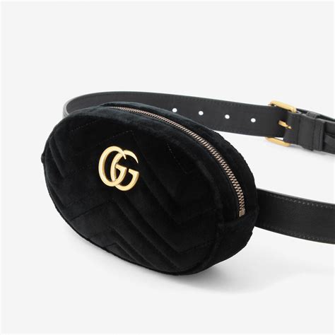 gucci marmont velvet belt bag black|gucci marmont belt sale.